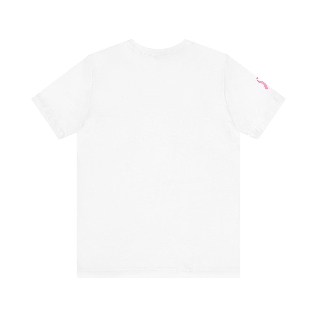 Breast Cancer Awareness Tee - Unisex Jersey Short Sleeve Shirt with Pink Ribbon Design