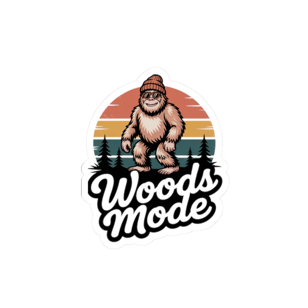 Woods Mode Bigfoot Kiss-Cut Stickers - Perfect for Nature Lovers