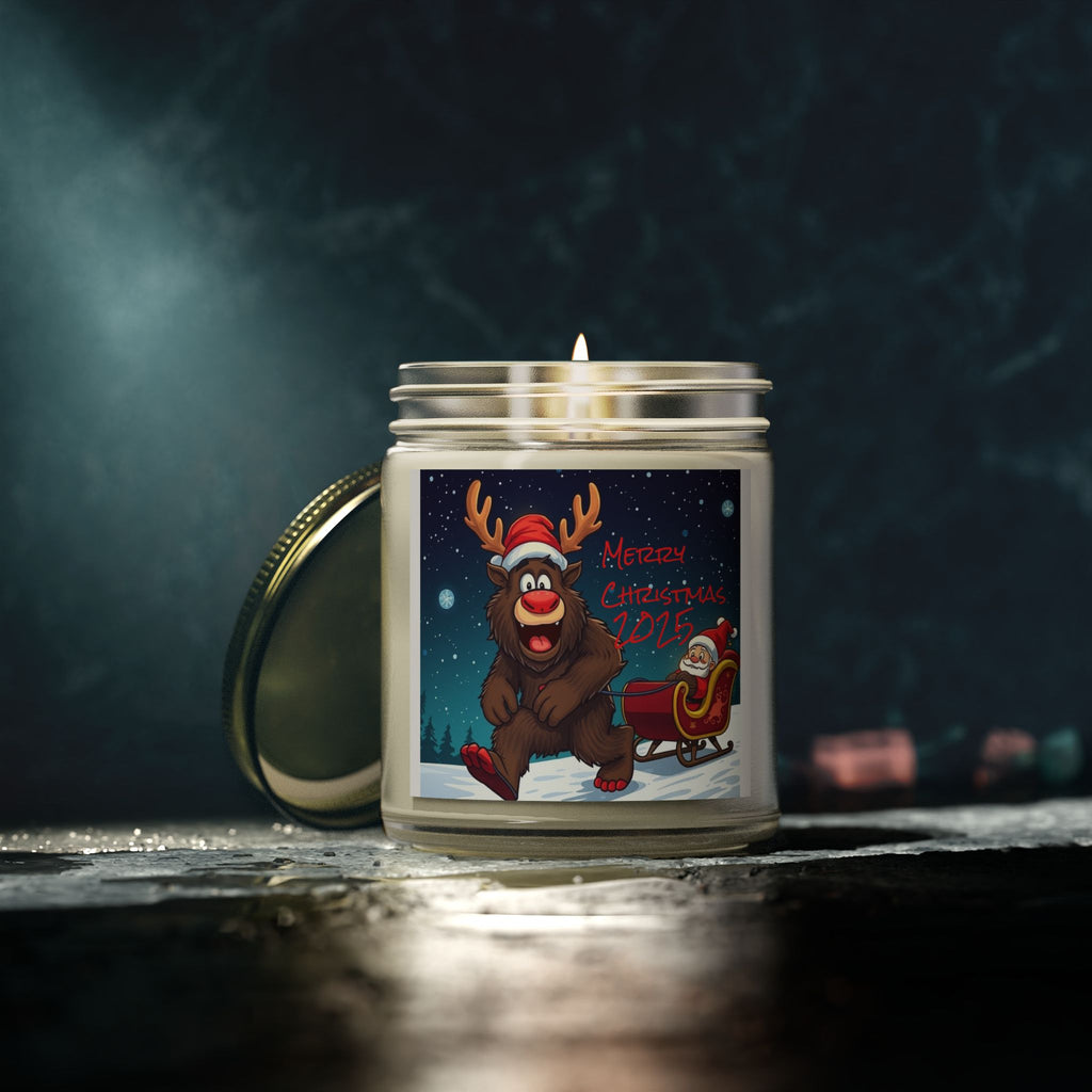 Holiday Scented Candles - Coconut Apricot Wax (4oz, 9oz) - Merry Christmas 2023