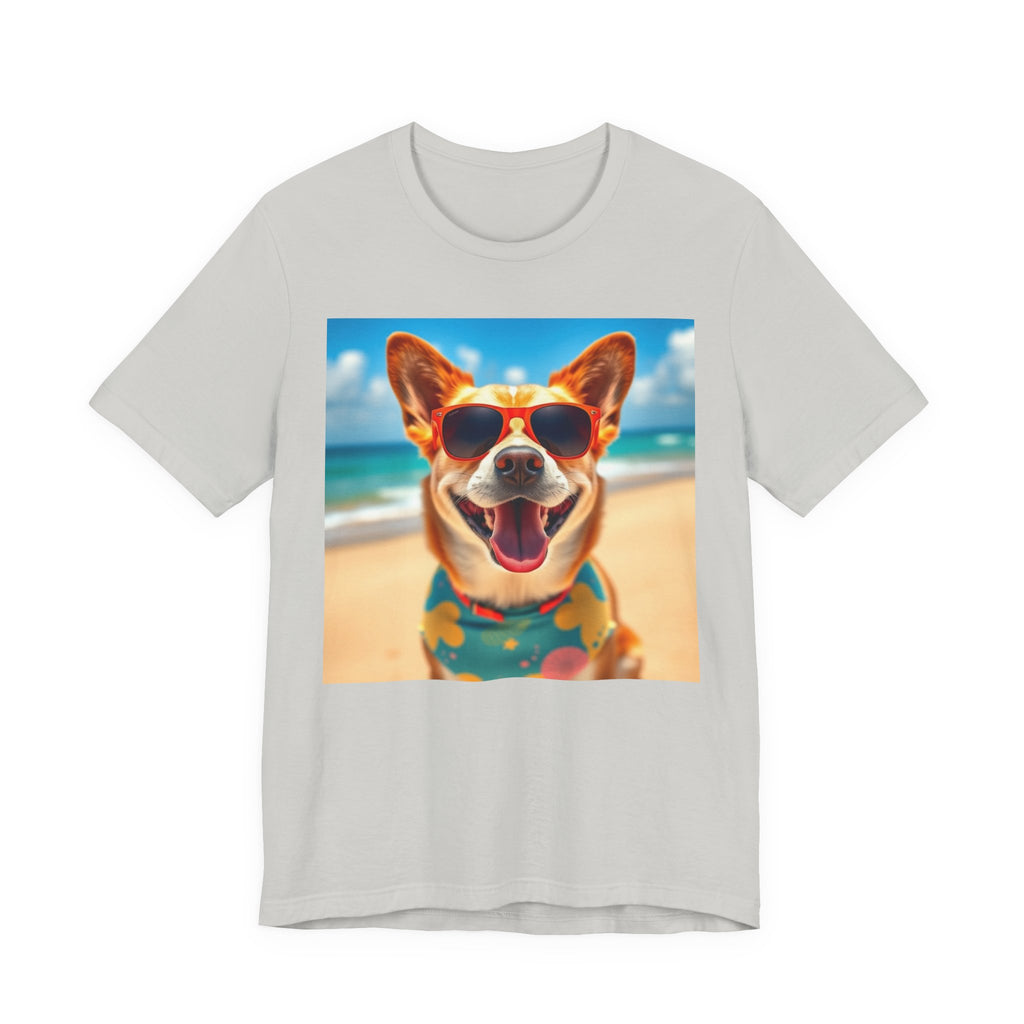 Happy Pup Beach Vibes Unisex Short Sleeve Tee