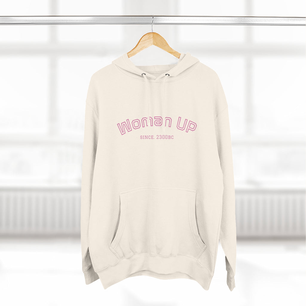 Empowering Women's Fleece Hoodie - 'Woman Up' & 'We Can Do It!' Designs