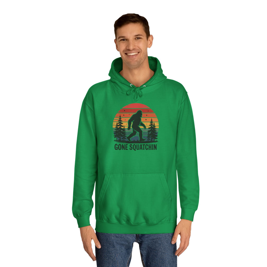 Retro Bigfoot Hoodie - "Gone Squatchin"