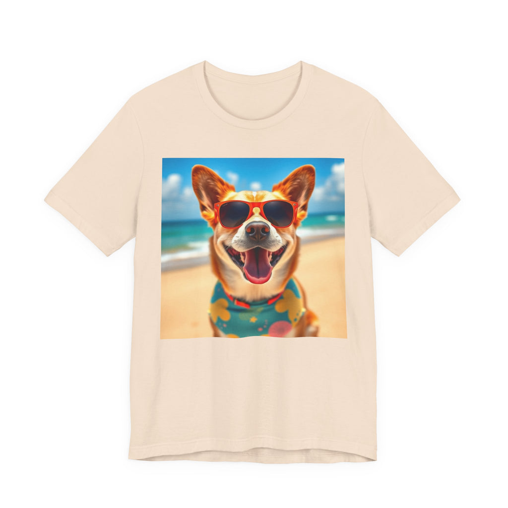 Happy Pup Beach Vibes Unisex Short Sleeve Tee