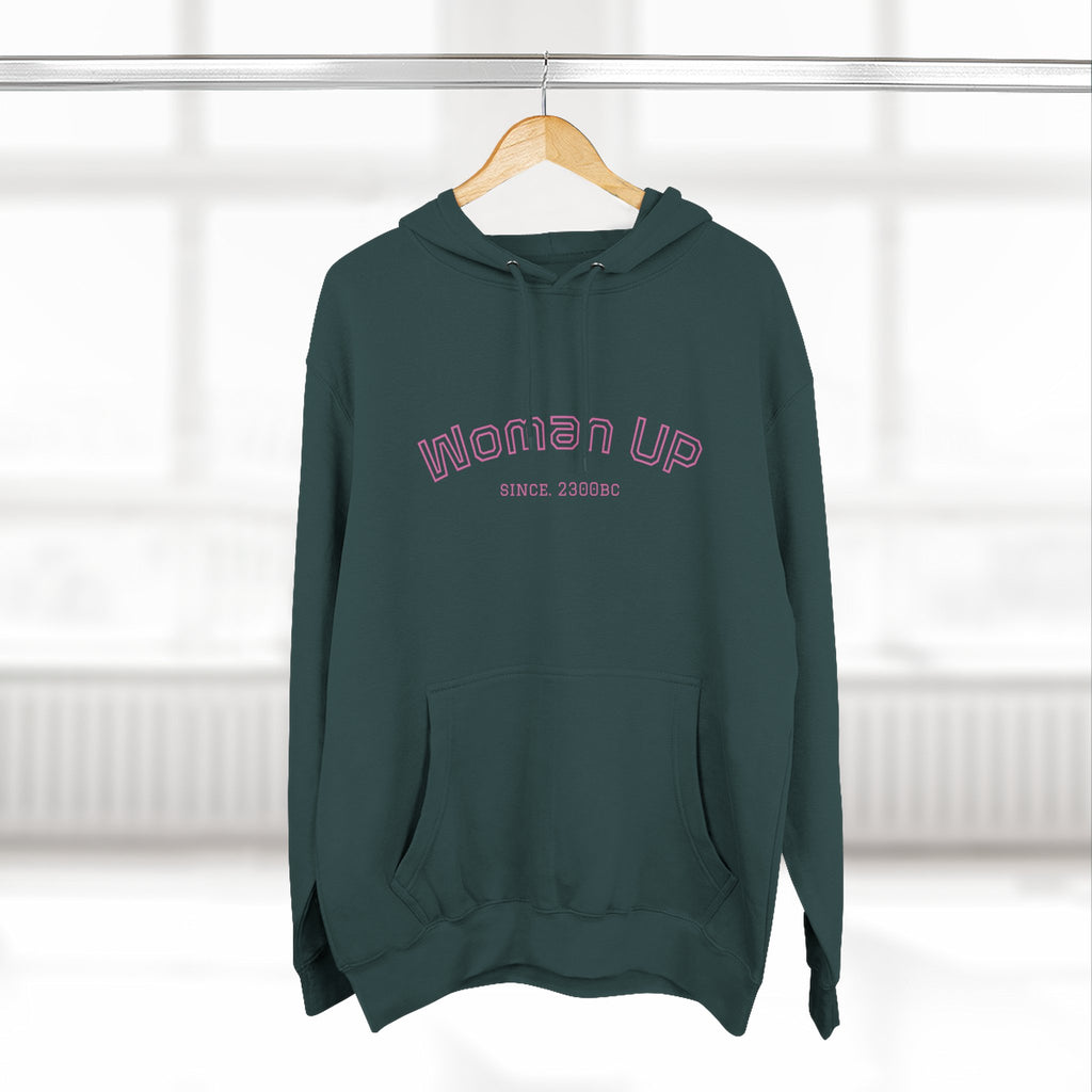 Empowering Women's Fleece Hoodie - 'Woman Up' & 'We Can Do It!' Designs