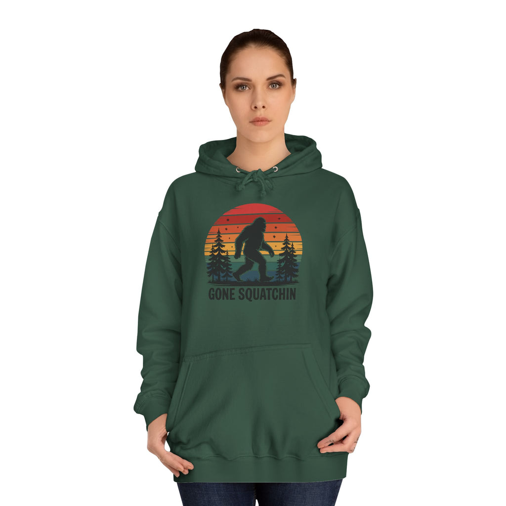 Retro Bigfoot Hoodie - "Gone Squatchin"