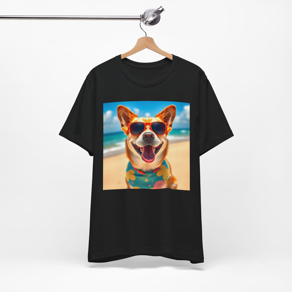 Happy Pup Beach Vibes Unisex Short Sleeve Tee
