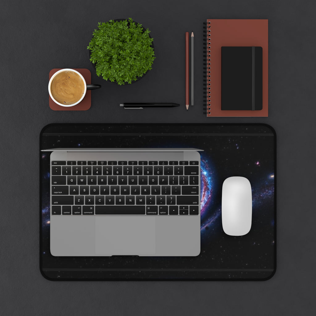 Cosmic Galaxy Desk Mat - Vibrant Space Design for Home Office Decor