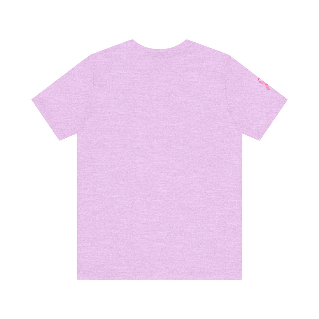 Breast Cancer Awareness Tee - Unisex Jersey Short Sleeve Shirt with Pink Ribbon Design