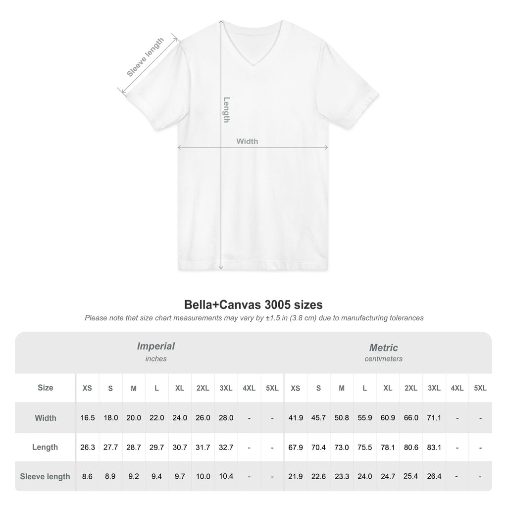 Cat Lover's V-Neck Tee with Playful Design