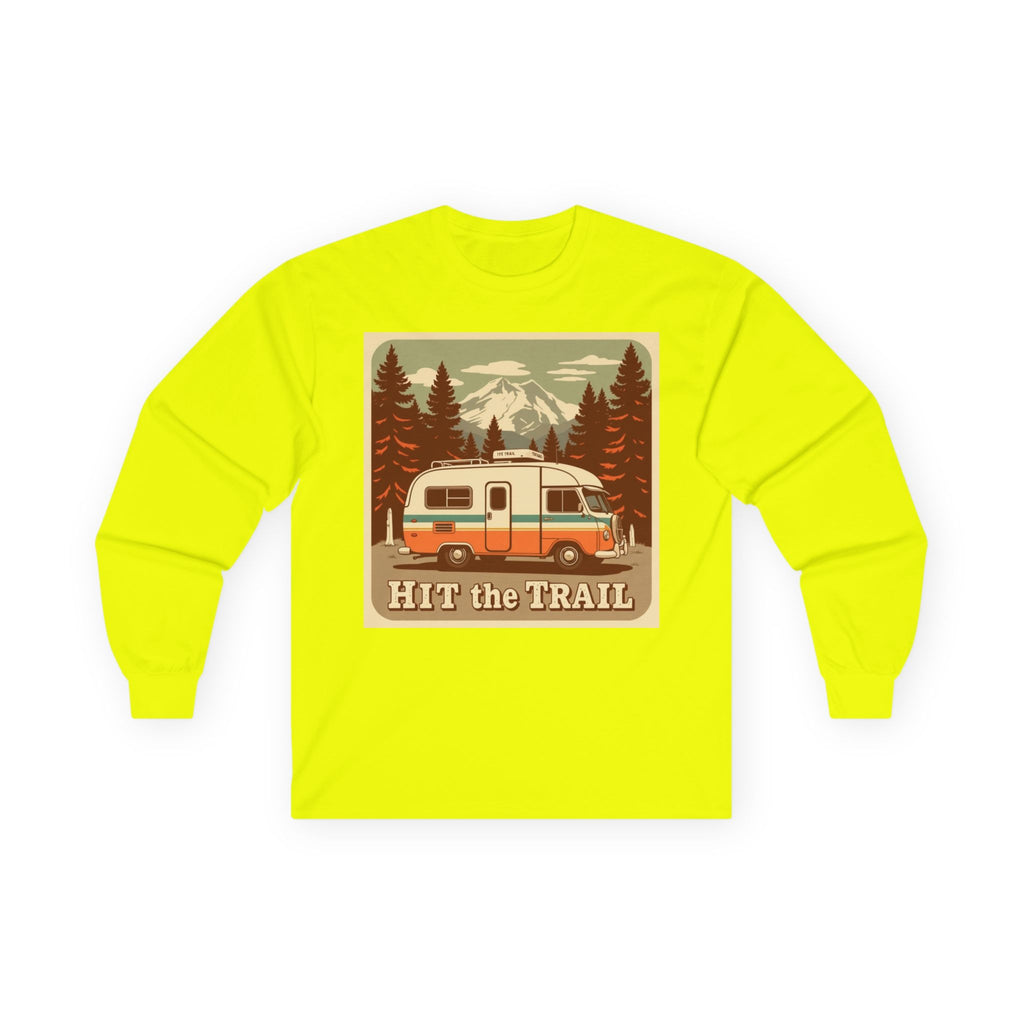 Adventure-Ready Long Sleeve Tee - 'Hit the Trail' Design