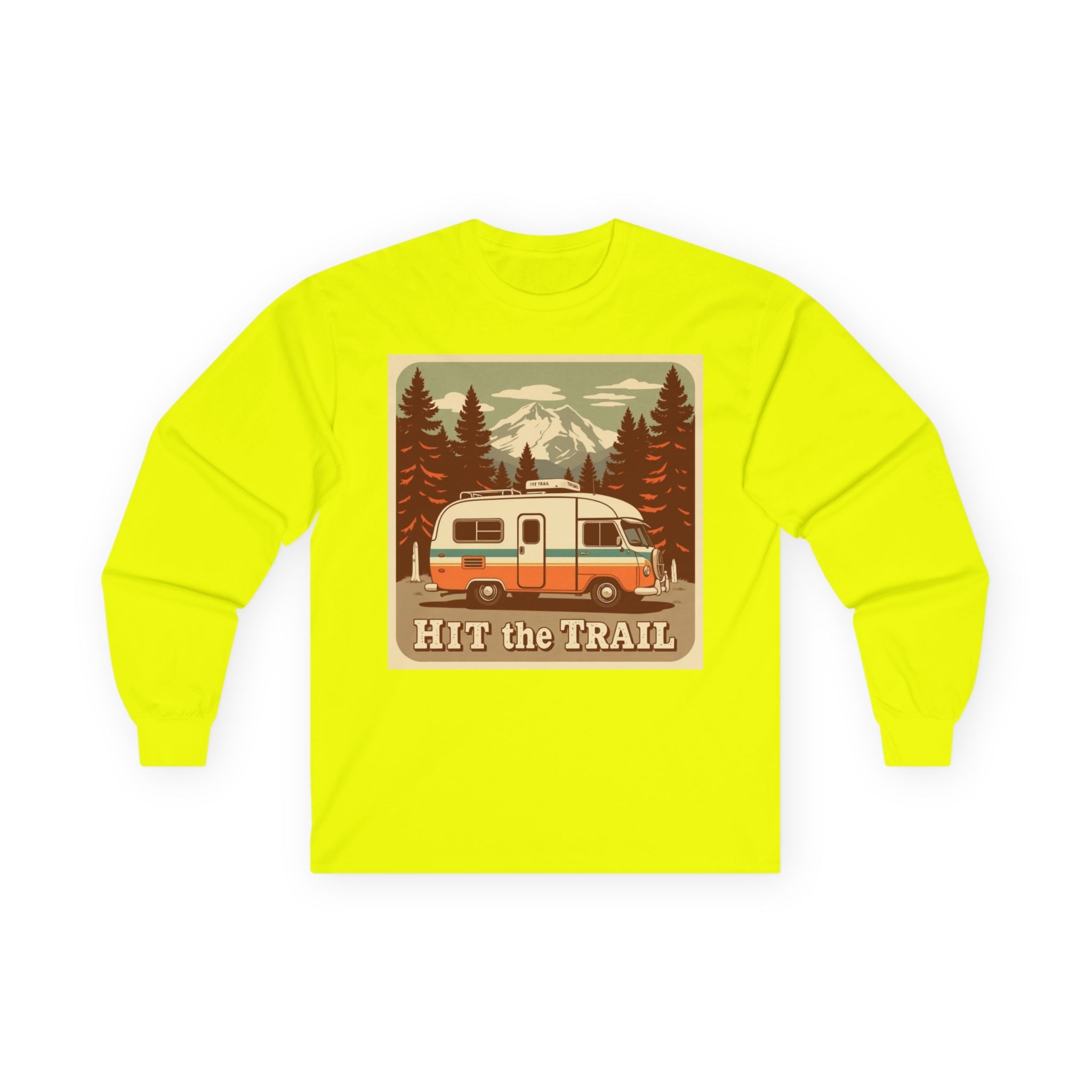 Adventure-Ready Long Sleeve Tee - 'Hit the Trail' Design