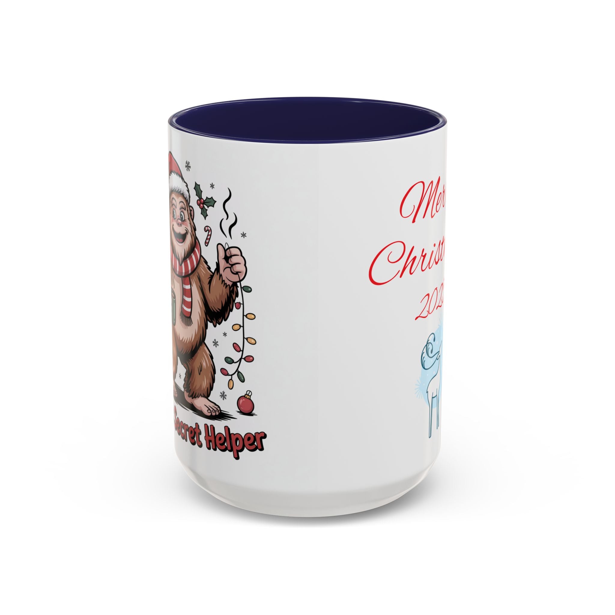 Christmas Coffee Mug with Santa and Reindeer