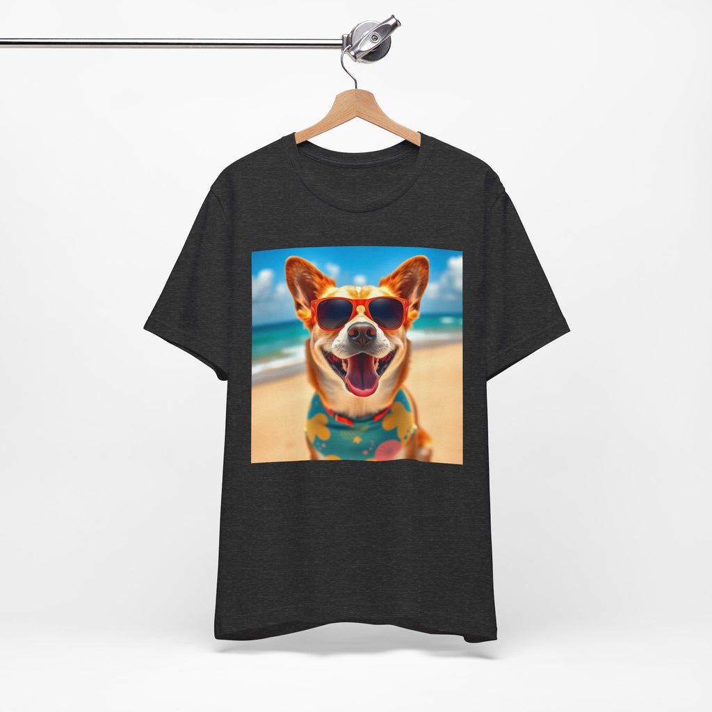 Happy Pup Beach Vibes Unisex Short Sleeve Tee