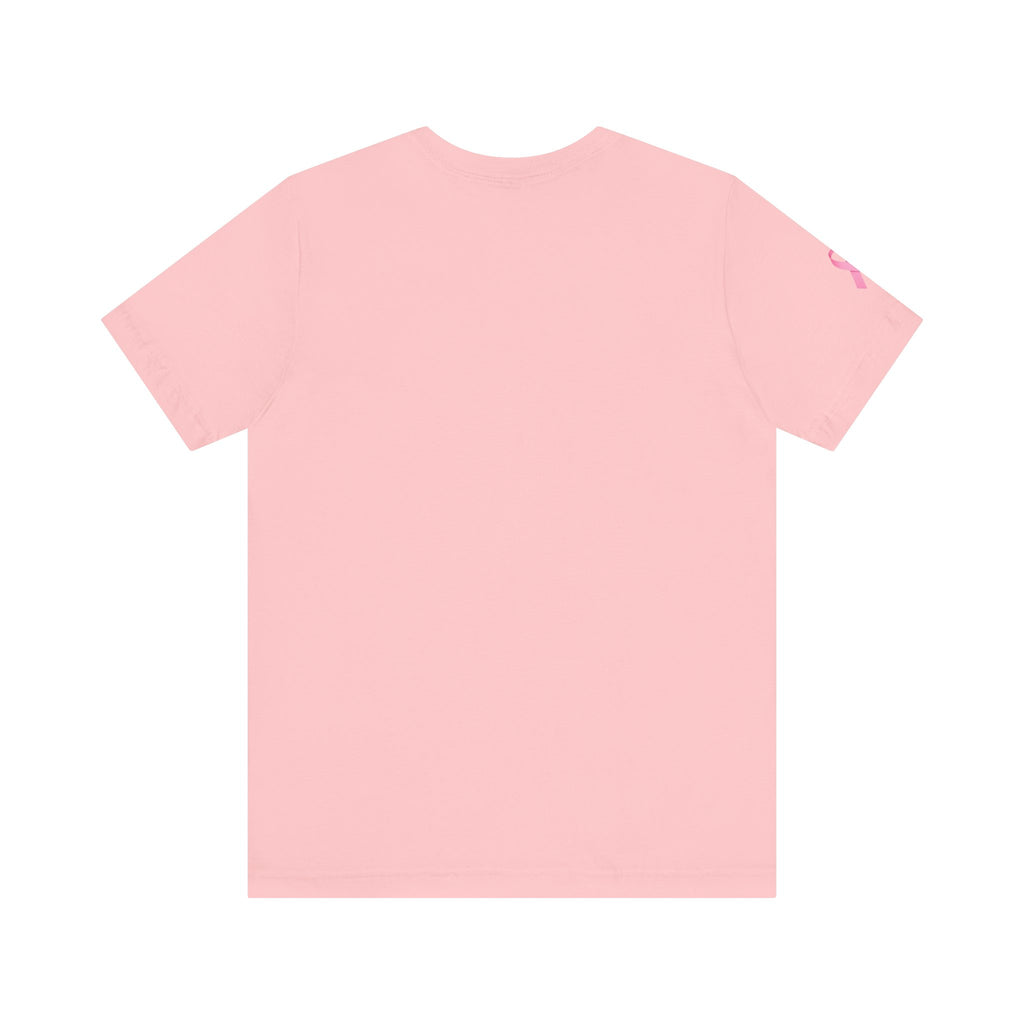 Breast Cancer Awareness Tee - Unisex Jersey Short Sleeve Shirt with Pink Ribbon Design
