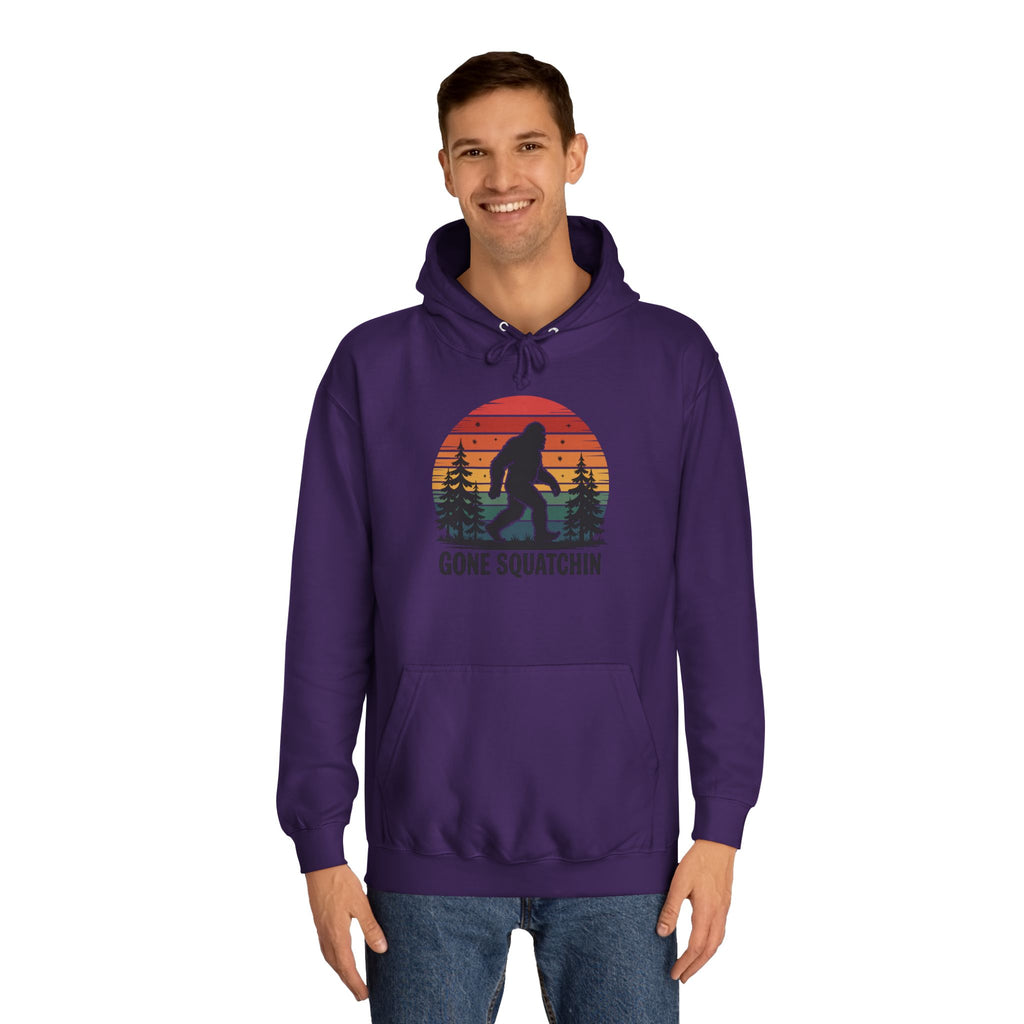 Retro Bigfoot Hoodie - "Gone Squatchin"