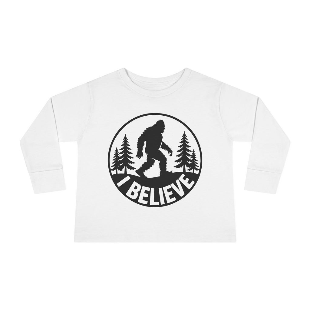 I Believe Bigfoot Toddler Long Sleeve Tee