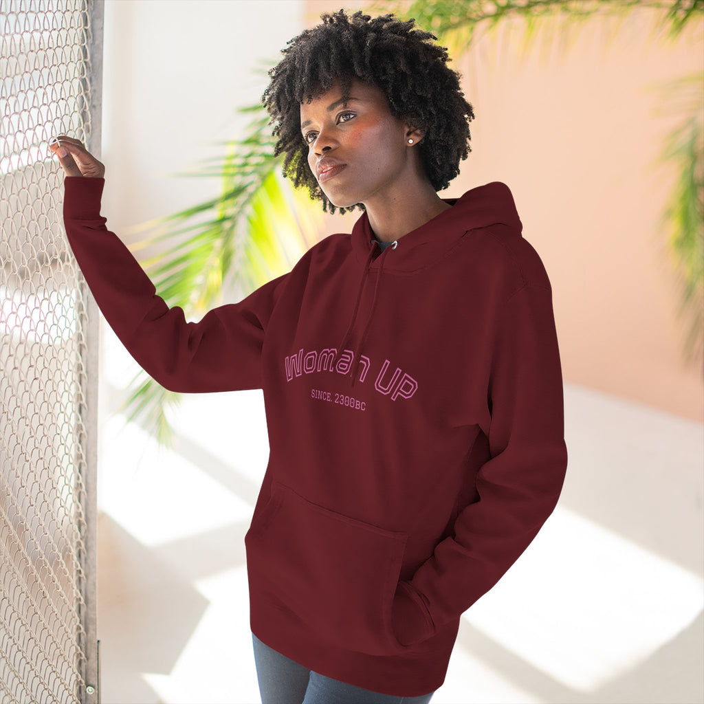 Empowering Women's Fleece Hoodie - 'Woman Up' & 'We Can Do It!' Designs