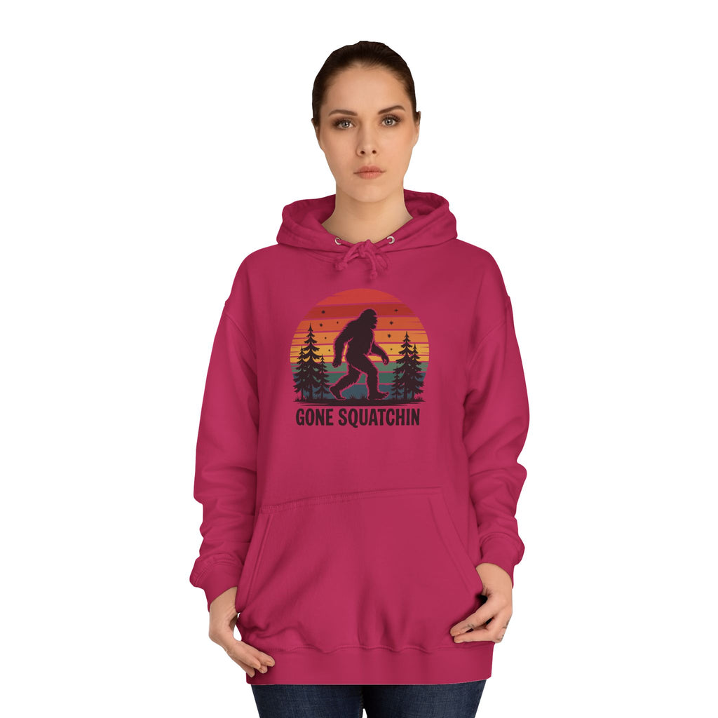 Retro Bigfoot Hoodie - "Gone Squatchin"