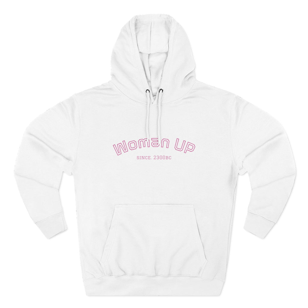Empowering Women's Fleece Hoodie - 'Woman Up' & 'We Can Do It!' Designs