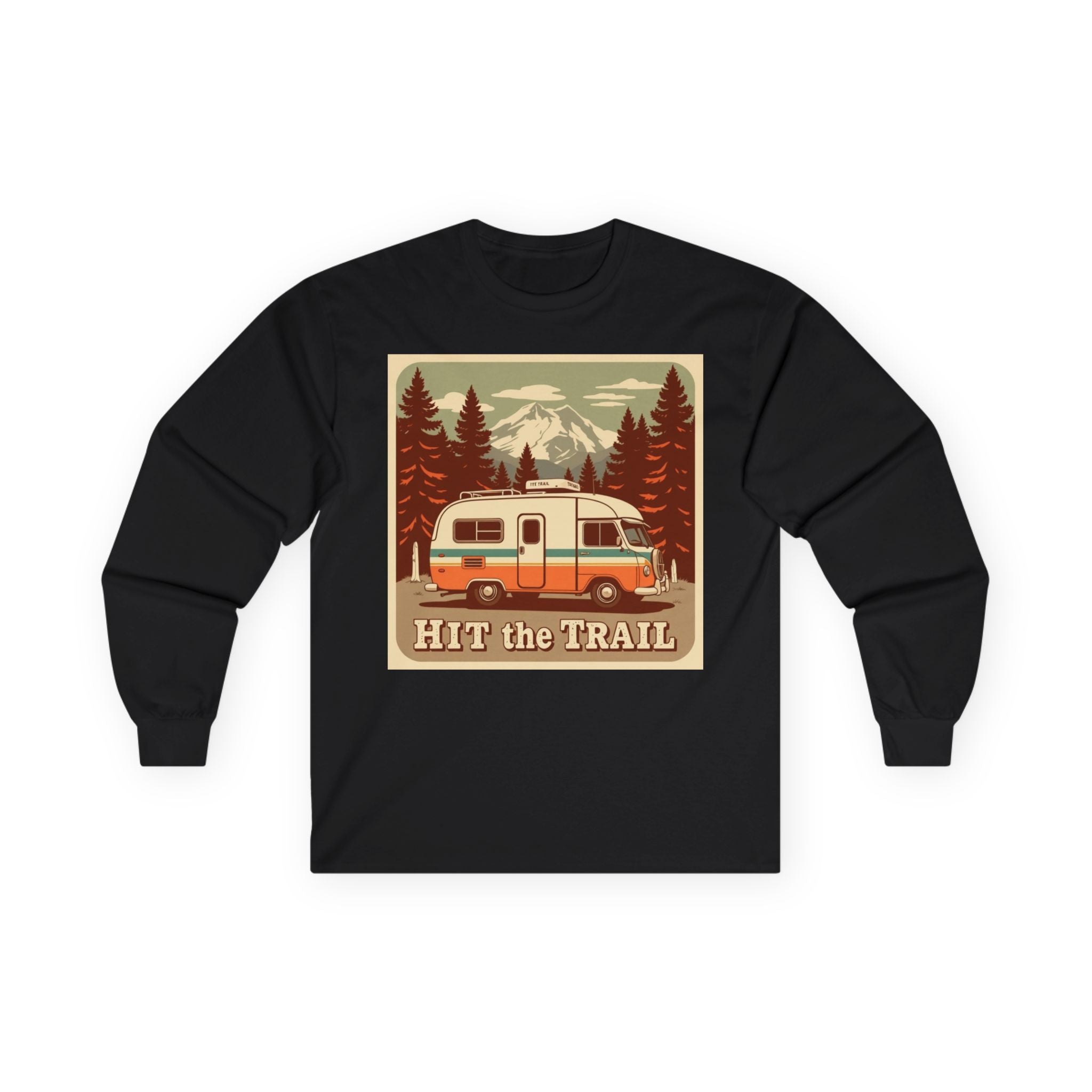 Adventure-Ready Long Sleeve Tee - 'Hit the Trail' Design