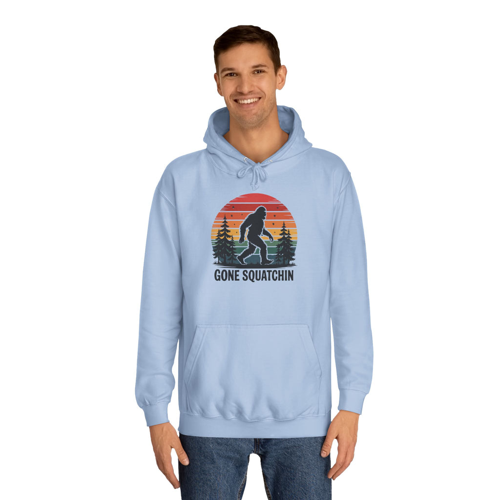 Retro Bigfoot Hoodie - "Gone Squatchin"