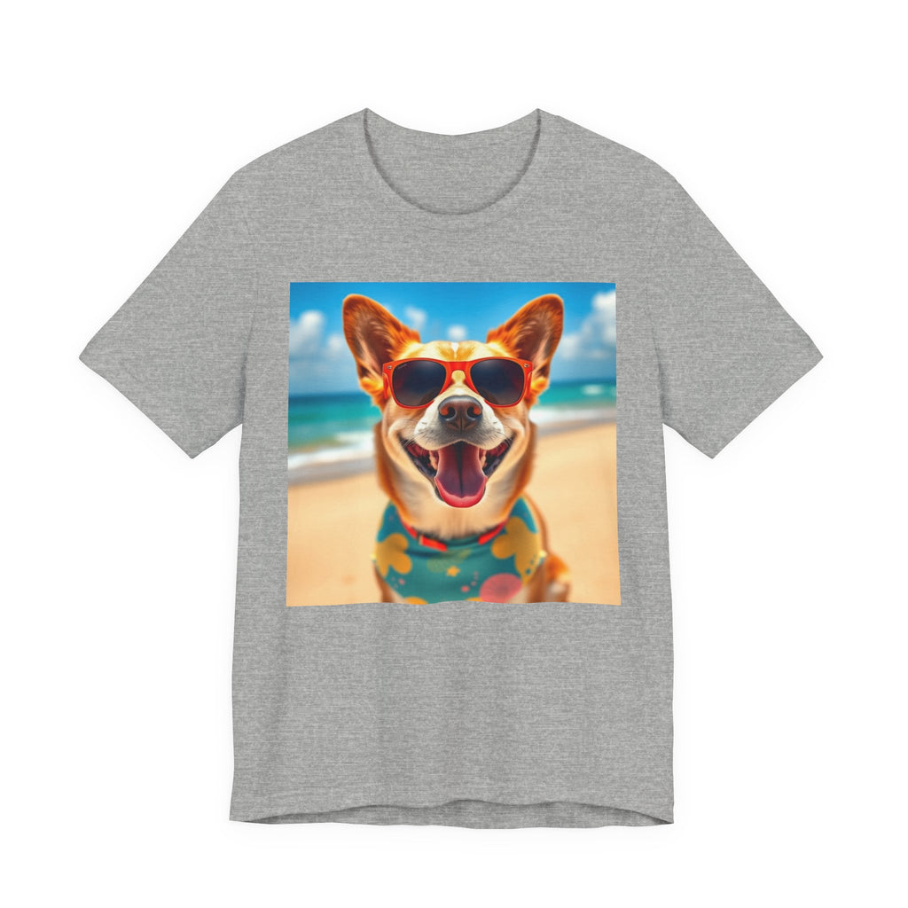 Happy Pup Beach Vibes Unisex Short Sleeve Tee