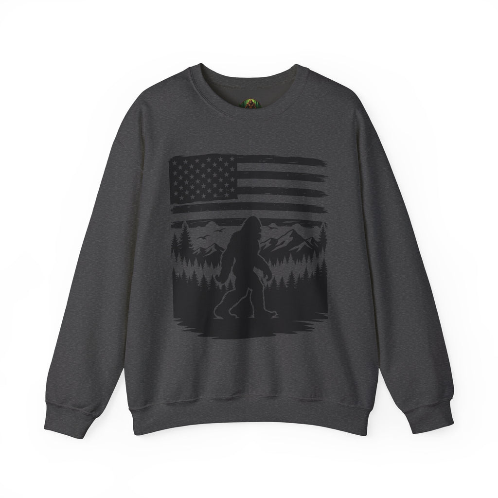 Bigfoot American Flag Crewneck Sweatshirt