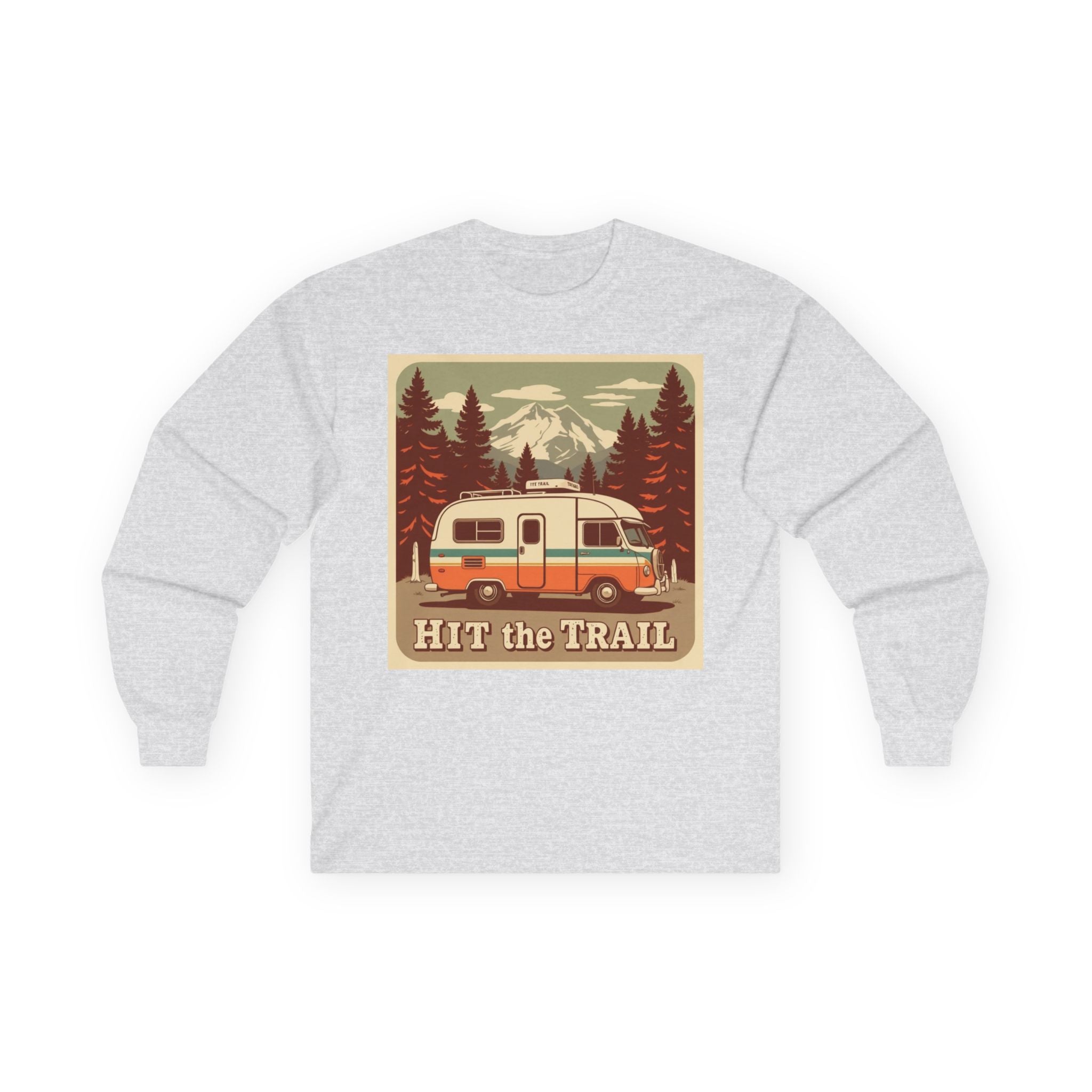 Adventure-Ready Long Sleeve Tee - 'Hit the Trail' Design