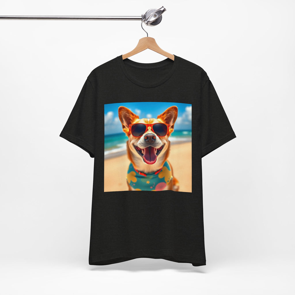 Happy Pup Beach Vibes Unisex Short Sleeve Tee