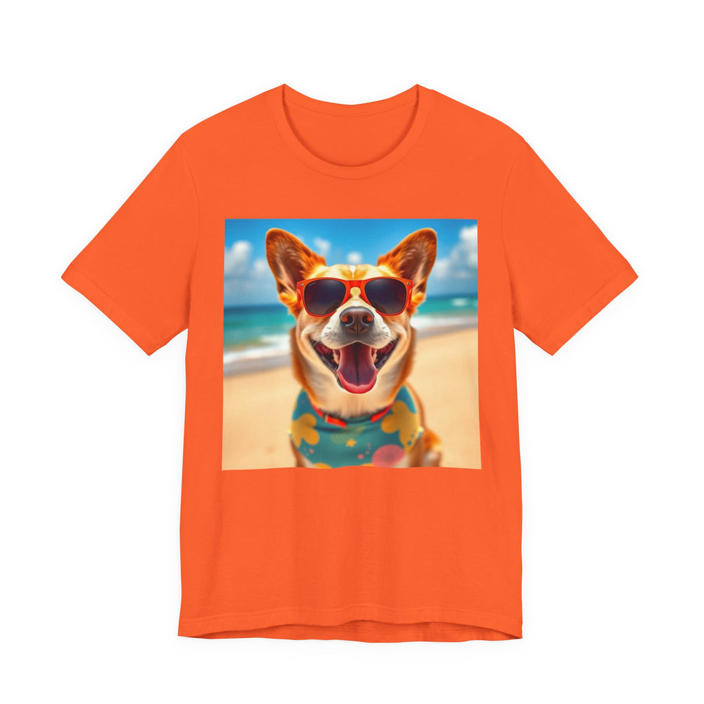 Happy Pup Beach Vibes Unisex Short Sleeve Tee