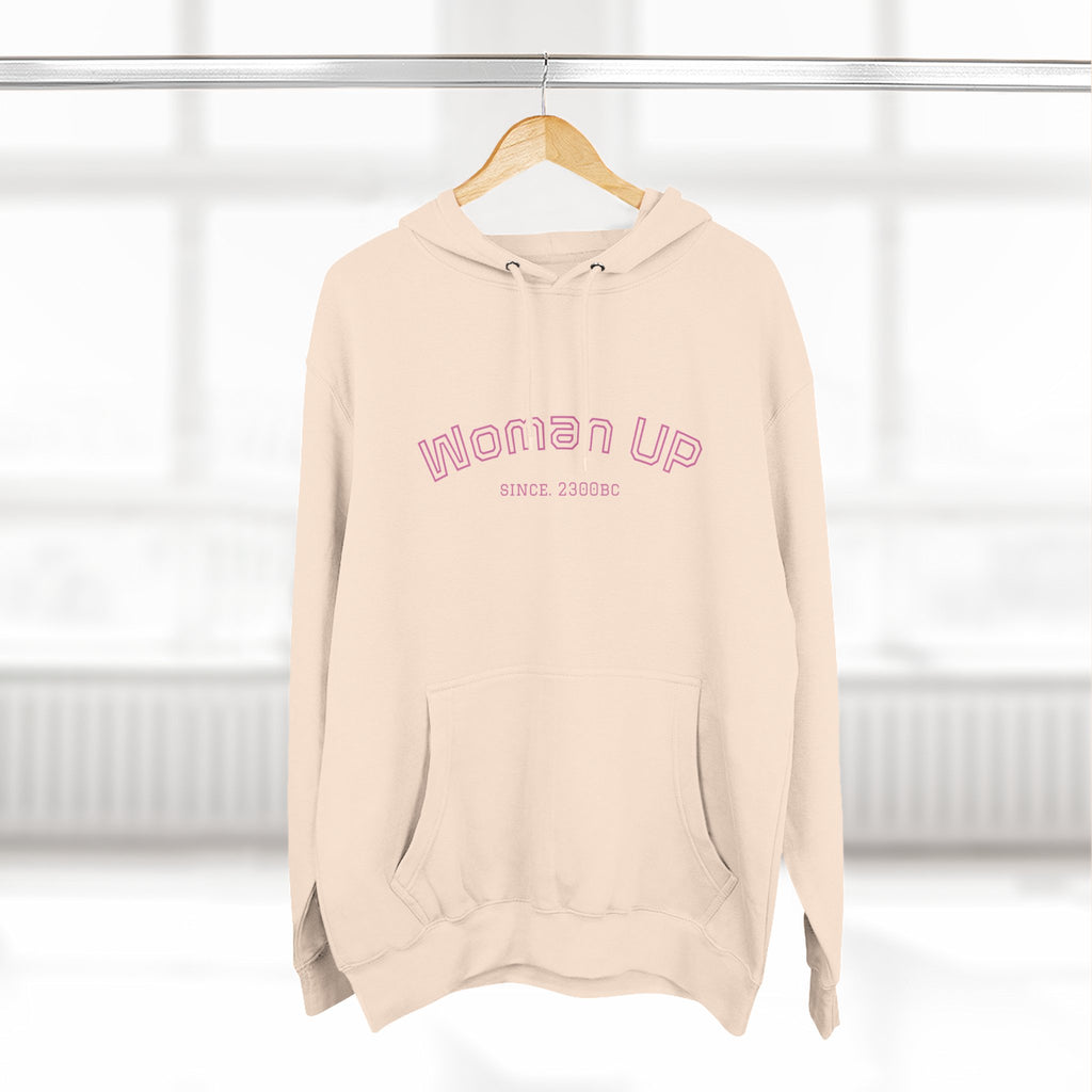 Empowering Women's Fleece Hoodie - 'Woman Up' & 'We Can Do It!' Designs