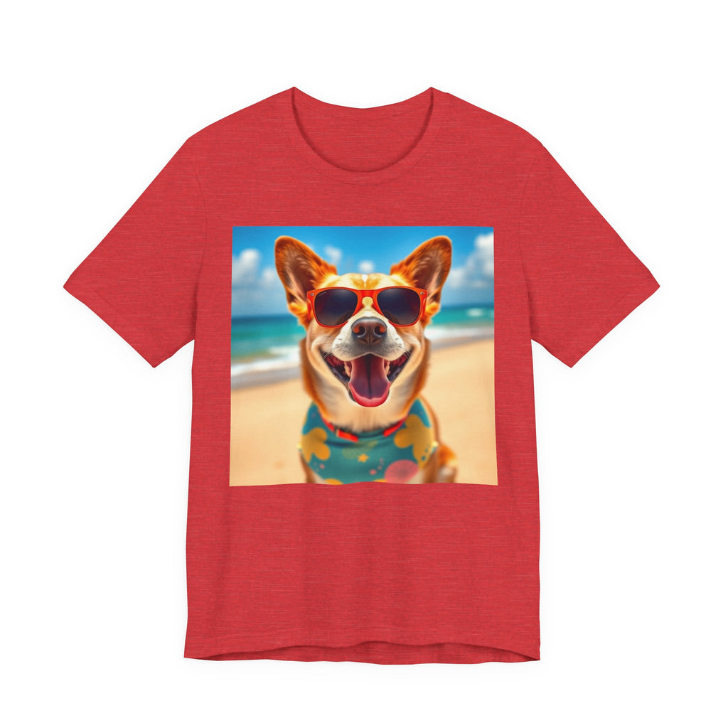 Happy Pup Beach Vibes Unisex Short Sleeve Tee