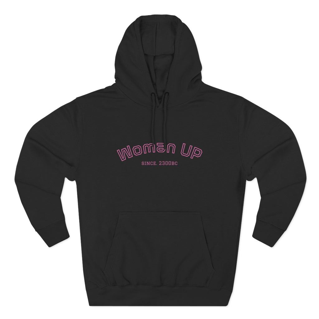 Empowering Women's Fleece Hoodie - 'Woman Up' & 'We Can Do It!' Designs